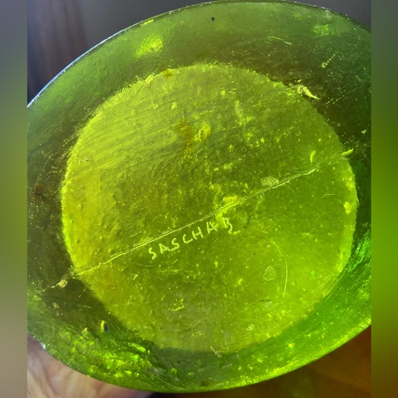 Vintage Resin Mid Century Sascha Brastoff Green Grape Themed Vase - Picture 8 of 12